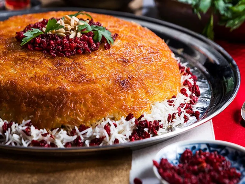 Tahchin persian food