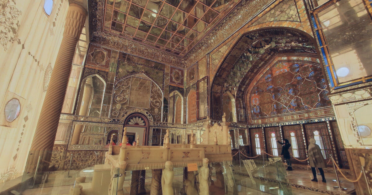 Marble throne in Golestan Palace Tehran
