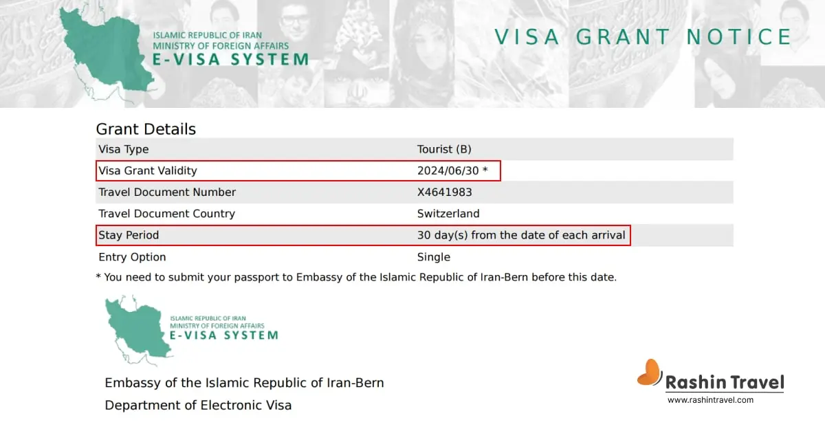 Iran visa timing